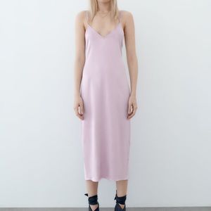 Zara Purple Satin Dress